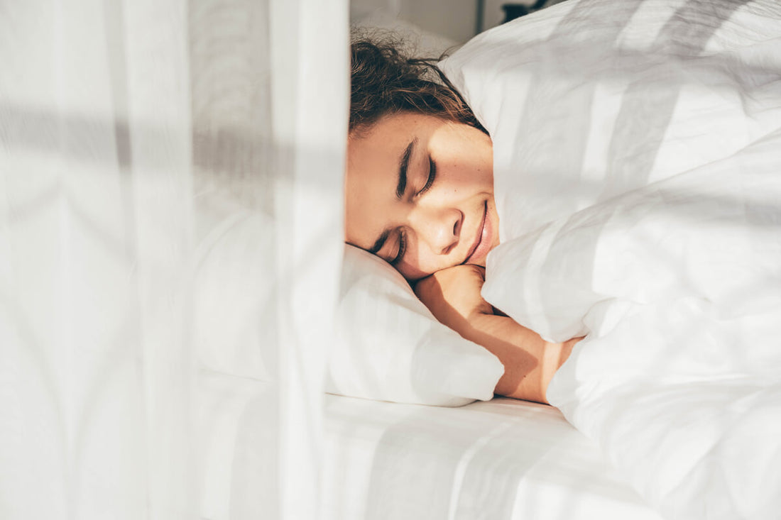 Woman enjoys a restful sleep 