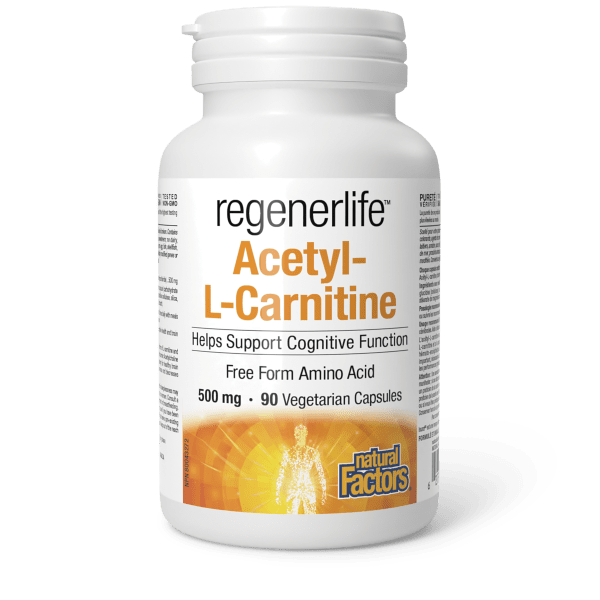 Acetyl-L-Carnitine Free form amino acid  500 mg  90 Vegetarian Capsules, image-hi-res