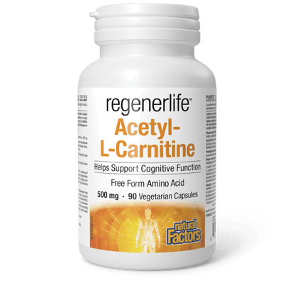 Acetyl-L-Carnitine Free form amino acid  500 mg  90 Vegetarian Capsules, image-hi-res