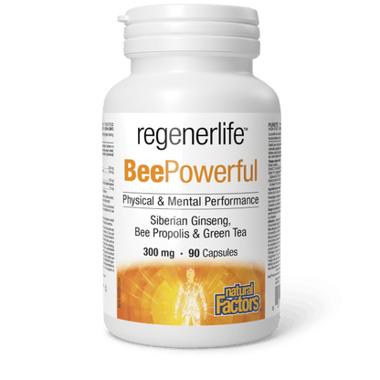 BeePowerful Siberian Ginseng, Bee Propolis & Green Tea  300 mg  90 Capsules, image-hi-res