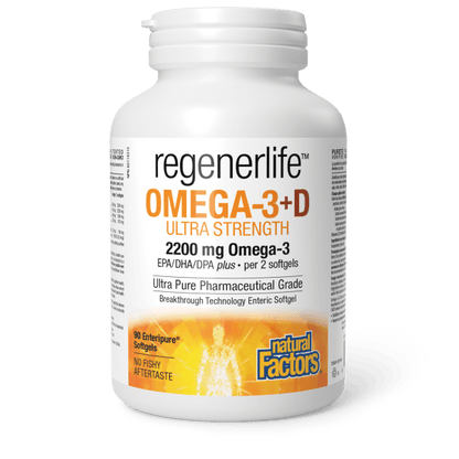 Omega-3+D Ultra Strength  2200 mg / 1000 IU  90 Enteripure® Softgels, image-hi-res