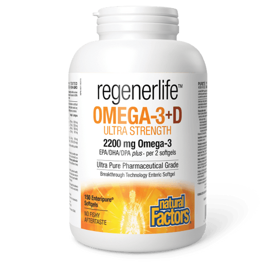 Omega-3+D Ultra Strength  2200 mg / 1000 IU  150 Enteripure® Softgels, image-hi-res