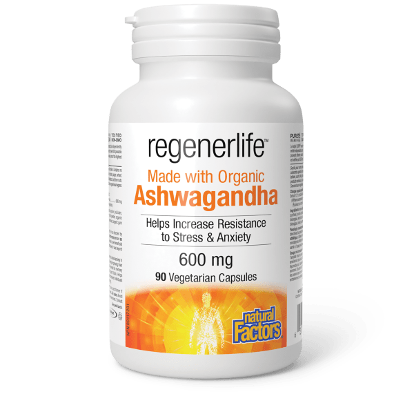 Ashwagandha 600 mg, Regenerlife Product Image - SKU 1925